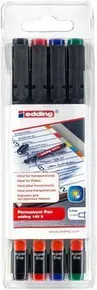 Permanentný popisovač 140 S, 4 farby, OHP, 0,3mm, EDDING